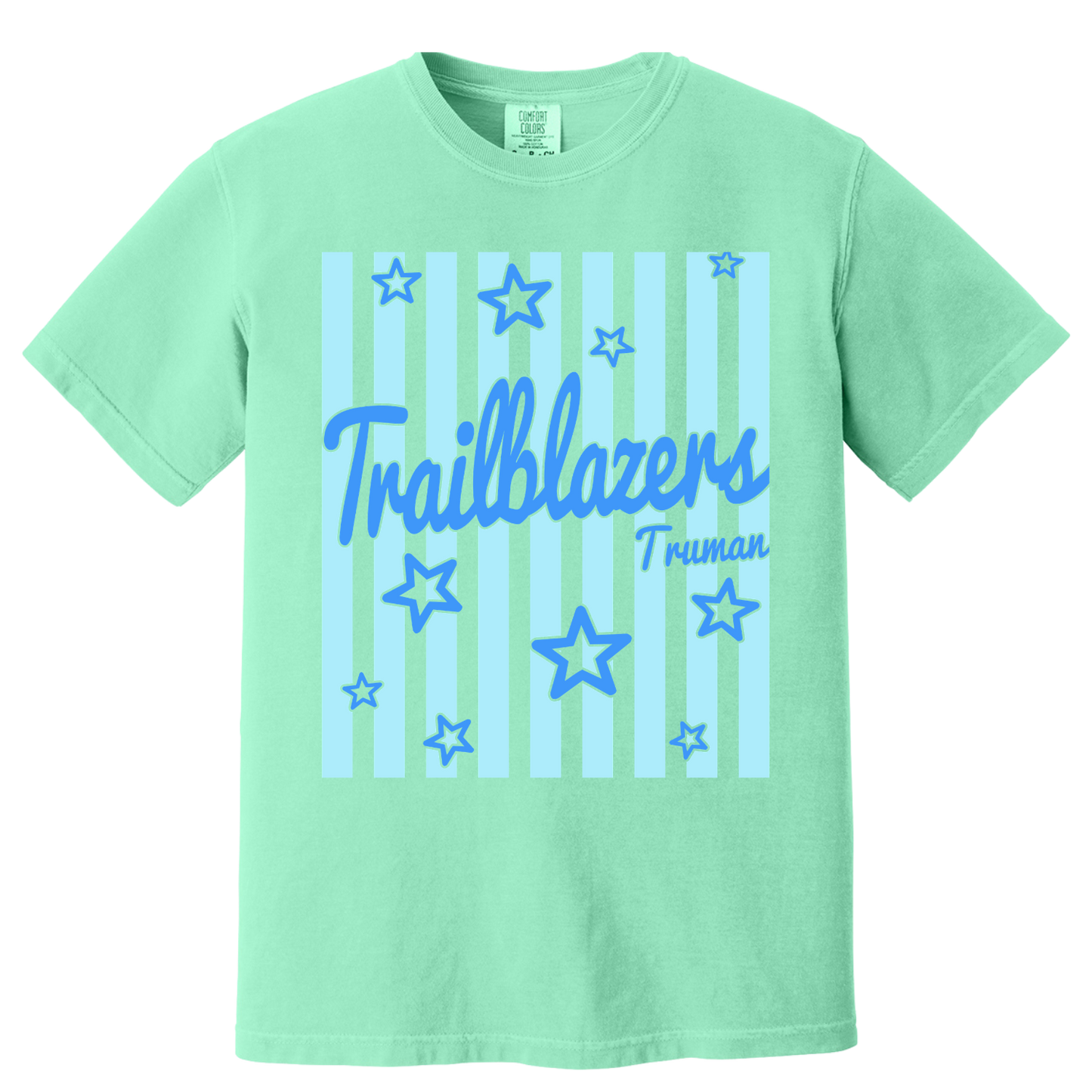 Fuzzy Striped Trailblazers Comfort Colors S/S Tee (Adult)