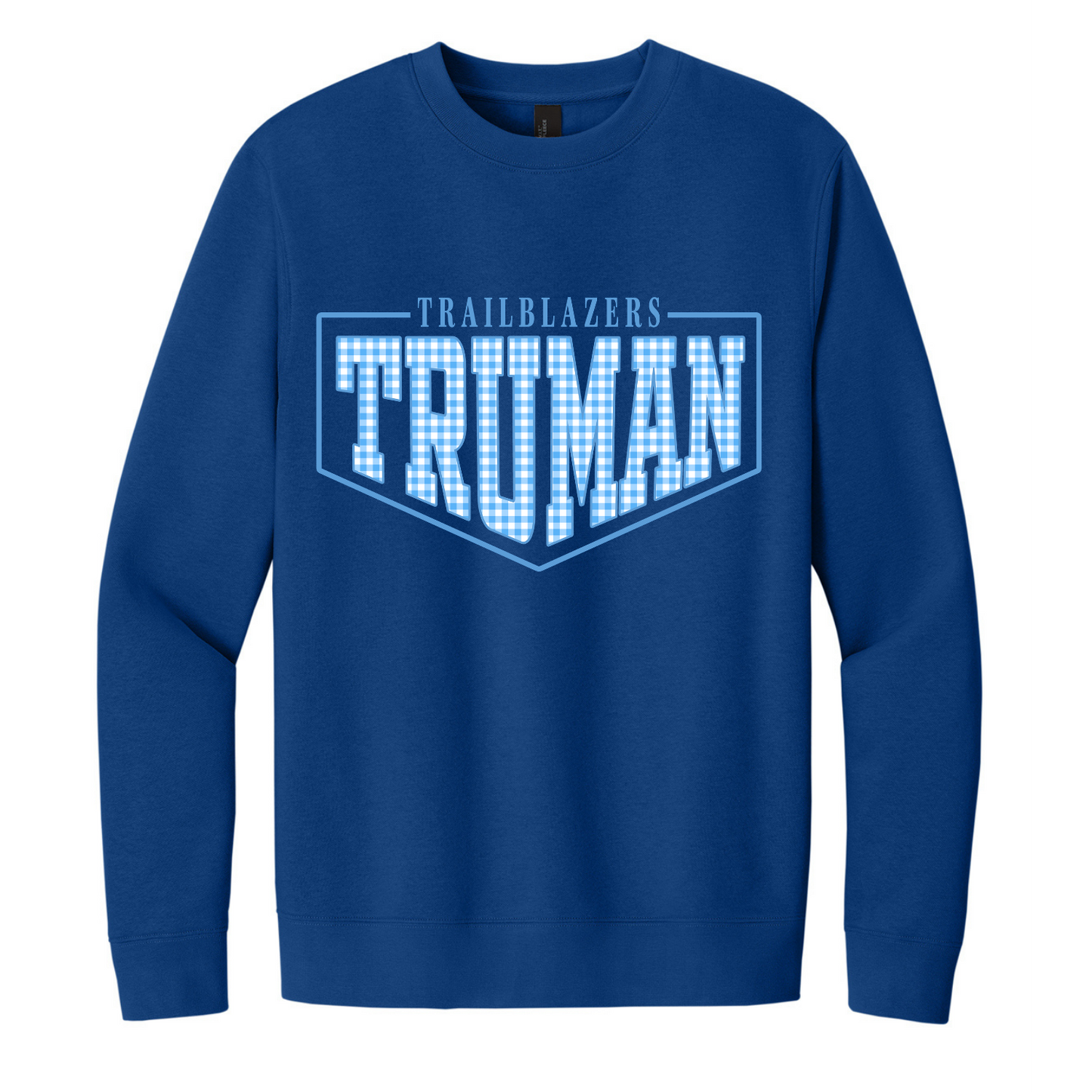 Truman Gingham Fleece Crew Sweatshirt (Adult)