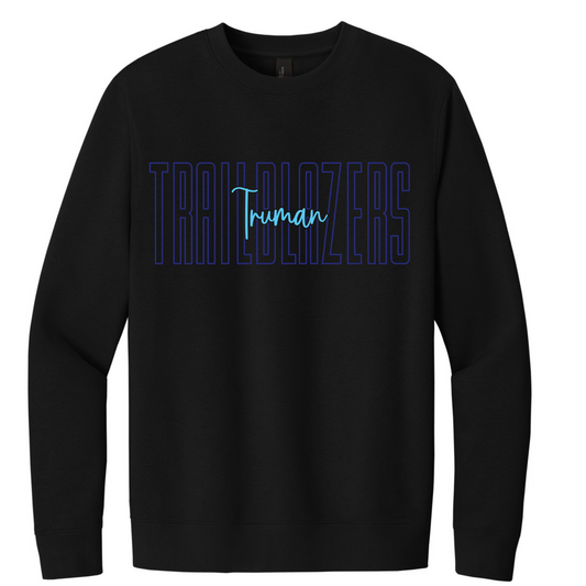 Truman Overlay Fleece Crew Sweatshirt (Adult)