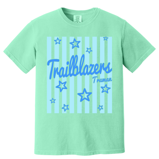 Fuzzy Striped Trailblazers Comfort Colors S/S Tee (Adult)