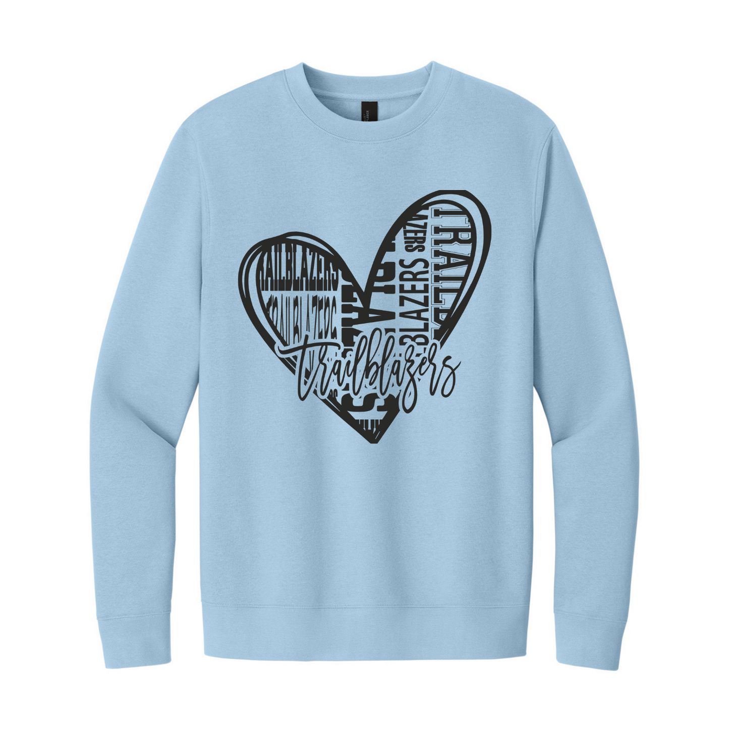 Emblazoned Heart Fleece Crew Sweatshirt (Adult)